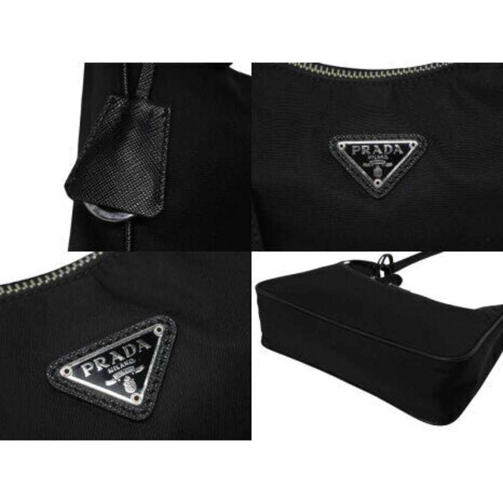 Prada Hobo one shoulder bag RE EDITION triangle logo black nylon - Picture 6 of 8